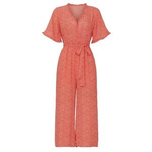 B Collection by Bobeau Orange Printed Jumpsuit